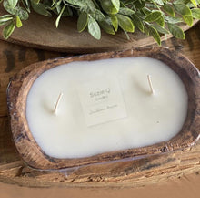 Load image into Gallery viewer, Wooden Dough Bowl Candle - Lemon Cookie - 3 Wick - 9.75x6.
