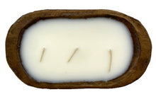 Load image into Gallery viewer, Wooden Dough Bowl Candle - Handsome - 3 Wick - 9.75x6.