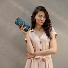 Load image into Gallery viewer, Myra Bag - Indigo Leaf Wallet