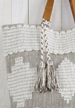 Load image into Gallery viewer, Large Grey/White Tote