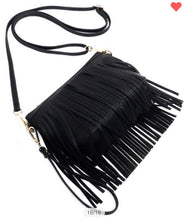 Load image into Gallery viewer, Sale! Black Fringe Crossbody