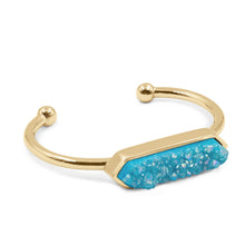 Load image into Gallery viewer, KINSLEY Bangle Collection - Gold Azure Quartz Bracelet L/XL