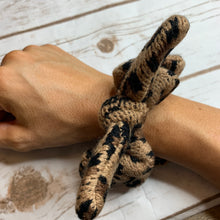 Load image into Gallery viewer, Latte Knit Large Leopard Scrunchie - SALE!
