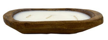 Load image into Gallery viewer, Wooden Dough Bowl Candle - Handsome - 3 Wick - 9.75x6.