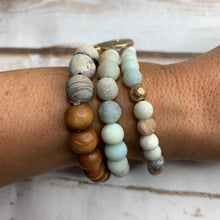Load image into Gallery viewer, Mint/Wood Bracelet Set