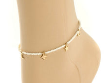 Load image into Gallery viewer, Sale! Ivory Bead Charm Anklet