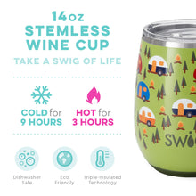 Load image into Gallery viewer, Sale! Happy Camper SWIG 14oz Stemless Wine Cup