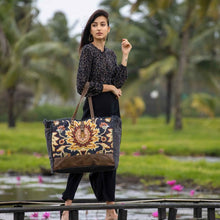 Load image into Gallery viewer, Myra Bag - Black Fern Weekender Bag