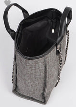 Load image into Gallery viewer, Black Simple Daily Chain Strap Tote