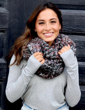 Load image into Gallery viewer, Grey Loom Infinity Scarf