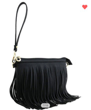 Load image into Gallery viewer, Sale! Black Fringe Crossbody