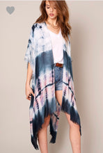 Load image into Gallery viewer, Sale! Grey Pink Long TieDye Kimono