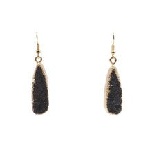 Load image into Gallery viewer, Kinsley Druzy Collection - Gold Raven Drop Earrings