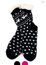 Load image into Gallery viewer, Black Winter Sherpa Socks