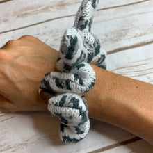 Load image into Gallery viewer, White Large Leopard Knit Scrunchie - SALE!