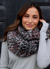 Load image into Gallery viewer, Grey Loom Infinity Scarf