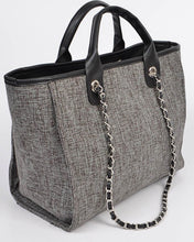 Load image into Gallery viewer, Black Simple Daily Chain Strap Tote