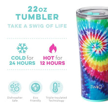 Load image into Gallery viewer, Swirled Peace SWIG 22 oz Tumbler