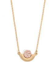 Load image into Gallery viewer, Sale! Rose Druzy Gold Necklace
