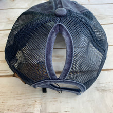 Load image into Gallery viewer, Navy Distressed Cap
