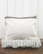 Load image into Gallery viewer, Sage/Cream Fringe Clutch