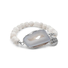 Load image into Gallery viewer, KINSLEY Agate Collection - Silver Flurry Bracelet L/XL