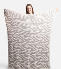 Load image into Gallery viewer, Cozy Zebra Blanket Grey/White - 60x50