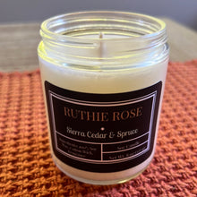 Load image into Gallery viewer, Sierra Cedar and Spruce Ruthie Rose Soy Candle
