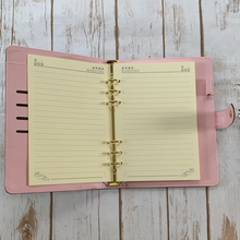 Load image into Gallery viewer, Inspired Brown Checkered Gold Ring Journal