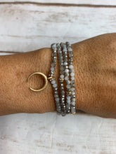 Load image into Gallery viewer, Grey Half Moon Bracelet Set