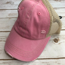 Load image into Gallery viewer, Pink Distressed Baseball Cap