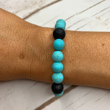 Load image into Gallery viewer, Turquoise Lava Bead Bracelet