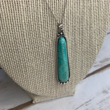 Load image into Gallery viewer, TURQUOISE Sterling Silver Chain Necklace