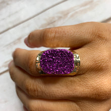 Load image into Gallery viewer, Magenta Druzy Ring