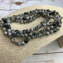 Load image into Gallery viewer, Grey Natural Stone Necklace
