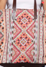 Load image into Gallery viewer, Brown Beaded Multi Colored Tote