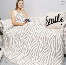 Load image into Gallery viewer, Cozy Zebra Blanket Grey/White - 60x50