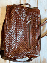 Load image into Gallery viewer, Sale! Brown Leather Weaved Handbag