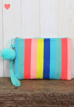 Load image into Gallery viewer, Multi Colored Striped Clutch - SALE!