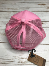 Load image into Gallery viewer, Sale! Pink High Ponytail Baseball Cap