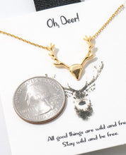 Load image into Gallery viewer, Sale! 18k Gold Deer Pendant Necklace
