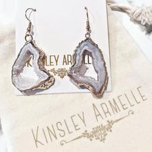 Load image into Gallery viewer, Kinsley Agate Collection - Gold Chiffon Drop Earrings