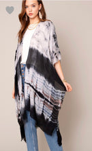 Load image into Gallery viewer, Sale! Black Long TieDye Kimono