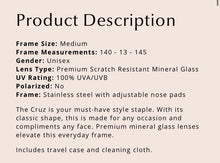 Load image into Gallery viewer, Sale! Cruz Gold Frame Blue Mirror Lens Sunglasses - DIFF Eyewear