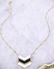 Load image into Gallery viewer, Sale! Black Threaded Chevron Necklace