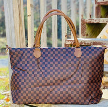 Load image into Gallery viewer, Brown Checked Weekender!