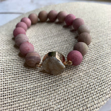 Load image into Gallery viewer, Sale! Pink Druzy Bead Bracelet
