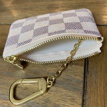 Load image into Gallery viewer, Cream Checked Inspired Coin Purse